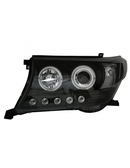 LED DRL fari per Toyota Land Cruiser FJ0 (08-12) Aggiornamento a Facelift 12 Modello Nero