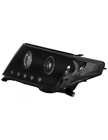 LED DRL fari per Toyota Land Cruiser FJ0 (08-12) Aggiornamento a Facelift 12 Modello Nero