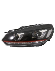 Fari RHD per VW Golf 6 VI (08-13) Golf 7 3D LED DRL U-Design LED che scorre luce di svolta striscia rossa 2