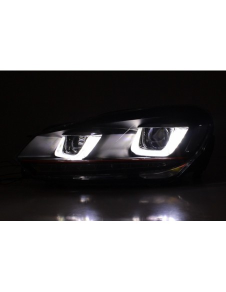 Griglia centrale per VW Golf 6 VI (08-12) w/ Fari LED DRL U-Design e fanali posteriori Full LED
