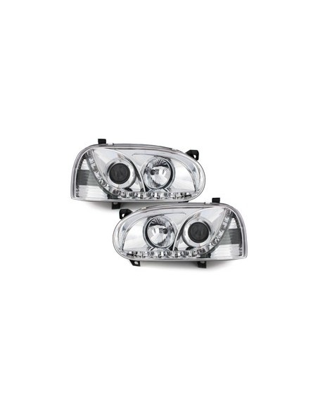 Fari DAYLIGHT per VW Golf III 3 (1991-1997) Cromo