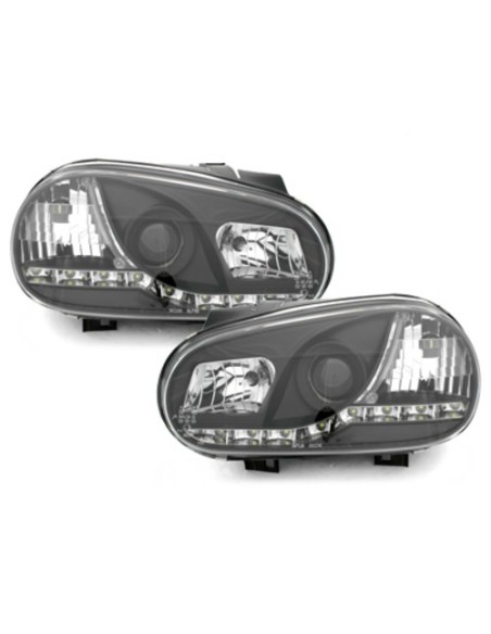 DAYLINE Fari per VW Golf IV 4 (09.1997-09.03) DRL Nero