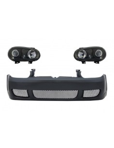 Paraurti anteriore w/ fari nero per VW Golf IV 4 MK4 (10.1997-09.03) R32 Look