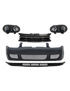Paraurti anteriore w/ Griglia e fari neri per VW Golf IV 4 MK4 (10.1997-09.03) R32 Look