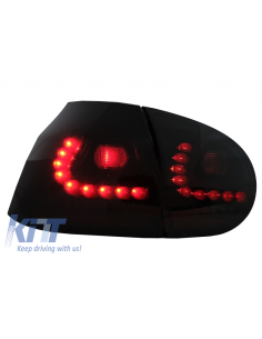 Fanali posteriori a LED per VW Golf V 03-09 Luce nebbia Black-Smoke 2