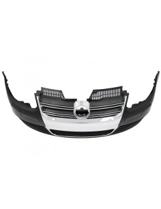 Paraurti anteriore per VW Golf V 5 (03-07) Jetta (05-10) R32 Look Chrome Grill 2