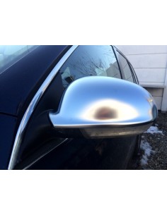 Specchio copre per VW Golf V (03-07) Alluminio spazzolato Design 2