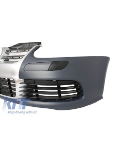 Paraurti anteriore per VW Golf V 5 (03-07) Jetta (05-10) R32 Look spazzolato alluminio Look griglia 2