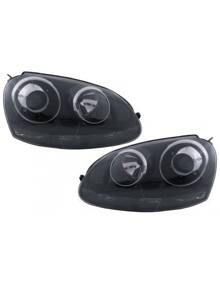 Xenon Look Fari RHD per VW Golf 5 V Mk5 (03-07) Jetta (05-10) GTI R32 Black Edition