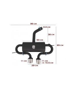 Impianto di scarico completo per VW Golf 5 R32 (03-07) e Golf 6 R (08-13) Silenziatore Catback R R32 2