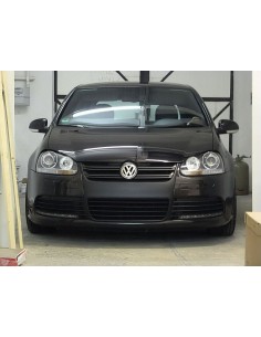 Paraurti anteriore per VW Golf V 5 (03-07) Jetta (05-10) R32 Piano lucido griglia nera 2