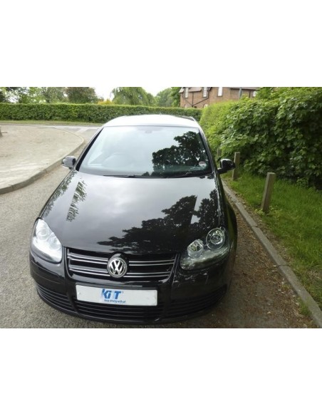 Paraurti anteriore per VW Golf V 5 (03-07) Jetta (05-10) R32 Piano lucido griglia nera