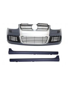 Paraurti anteriore w/ laterali gonne per VW Golf V 5 (03-07) spazzolato alluminio R32 Look