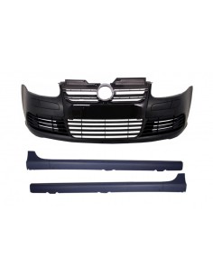 Paraurti anteriore w/ laterali gonne per VW Golf Mk V 5 (03-07) R32 Piano lucido nero Grill