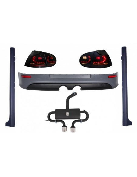 Sistema di scarico completo di estensione del paraurti posteriore per VW Golf V 03-08
