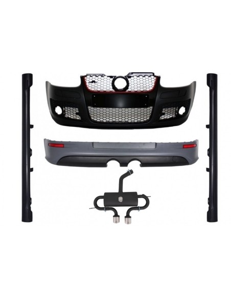 Kit per VW Golf Mk 5 V Golf 5 (03-07) GTI R32 Design w/ sistema di scarico completo