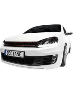 Fari per VW GOLF 6 (10.08-12) TRU DRL GIORNO Nero 2