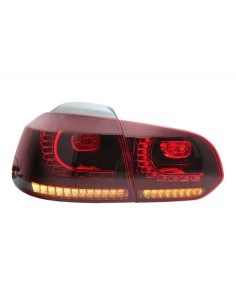 Fanali posteriori Full LED per VW Golf 6 VI (08-13) R Design Rosso Fumo Luce di Svolta Statica 2