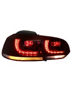 Fanali posteriori LED per VW Golf 6 VI (08-13) R GTI Cherry Red Clear Design DEPO 2