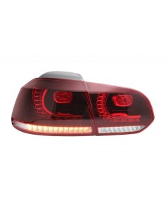 Fanali posteriori Full LED per VW Golf 6 VI (08-13) Cherry Red R 2