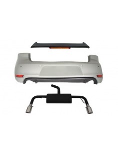 Paraurti posteriore tetto spoiler w/ LED luce del freno per VW Golf 6 VI (08-12) e sistema di scarico