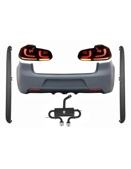 Paraurti posteriore w/ sistema di scarico per VW Golf VI (08-13)