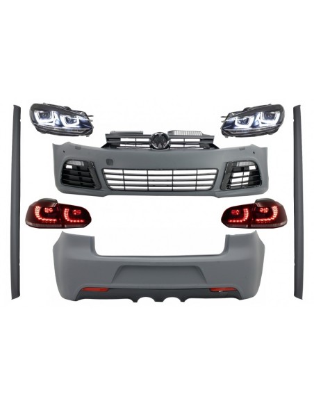 Kit completo per VW Golf VI 6 MK6 (08-13) R Design w/ Fari e luci posteriori Dynamic Turning Light