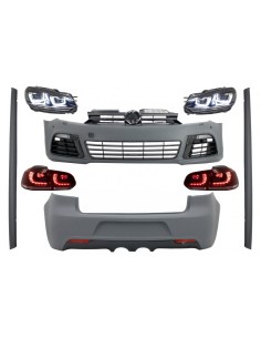 Kit completo per VW Golf VI 6 MK6 (08-13) R Design w/ Fari e fanali posteriori Dynamic Turning Light Only RHD