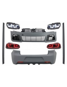 Kit completo per VW Golf VI 6 MK6 (08-13) R Design w/ Fari e fanali posteriori Dynamic Turning Light Only RHD