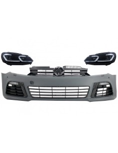 Paraurti anteriore w/ LED fari che scorre luci di svolta sequenziale per VW Golf VI 6 MK6 (08-13) R Design w/ PDC