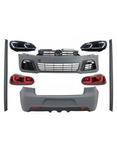 Kit completo per VW Golf VI 6 MK6 (08-13) R Design w/ Vetro di fumo di svolta sequenziale