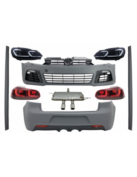 Kit completo per sistema di scarico VW Golf VI 6 MK6 (08-13) R Design