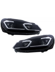 Fari a LED e fanali posteriori per VW Golf 6 VI (08-13) w/ Facelift G7.5 Look Silver Flowing Luci di svolta sequenziali LHD 2