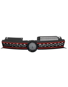 Griglia centrale griglia anteriore per VW Golf 6 VI (08-12) w/ LED fari che scorre luci di svolta sequenziale 2