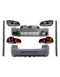 Kit completo per VW Golf VI 6 MK6 (08-13) R Design w/ Fari e luci posteriori Dynamic Turning Light