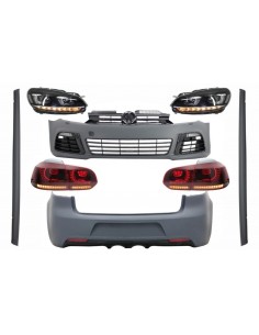 Kit completo per VW Golf VI 6 MK6 (08-13) R Design w/ Fari e luci posteriori Dynamic Turning Light