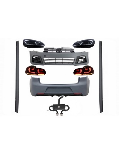 Autolod - Ricambi per auto online|Kit completo per VW Golf VI 6 MK6 (08-13) R Design w/ Fari LED e luci posteriori Dynamic Turning Light