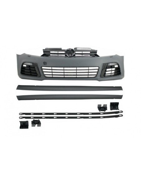 Paraurti anteriore per VW Golf VI 6 Mk6 (08-13) R Look w/ Gonne laterali