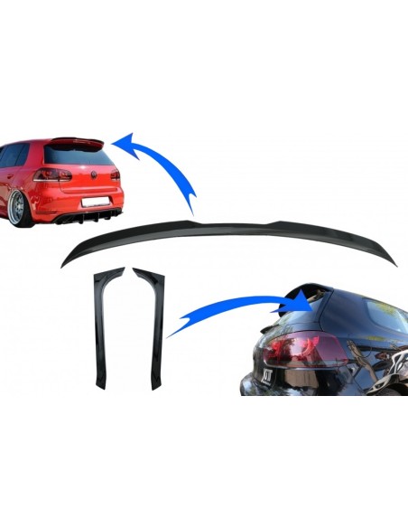 Spoiler del tetto aggiungere sull'ala w/ bagagliaio del finestrino posteriore aletta spoiler per VW Golf 6 GTI -MK6
