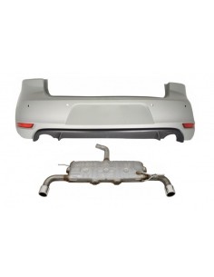 Paraurti posteriore w/ sistema di scarico per VW Golf 6 VI (08-12)