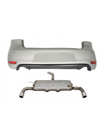 Paraurti posteriore w/ sistema di scarico per VW Golf 6 VI (08-12)