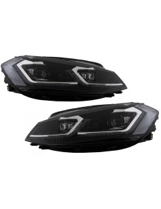 Fari a LED per VW Golf 7.5 VII Facelift (17-up) w/ Luci di svolta dinamiche sequenziali