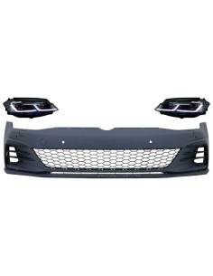 Paraurti anteriore per VW Golf VII 7.5 (17-) e LED fari sequenziale dinamico Turning Lights GTI Look