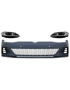 Paraurti anteriore per VW Golf VII 7.5 (17-) e LED fari sequenziale dinamico Turning Lights GTI Look