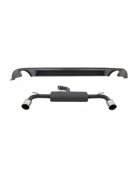 Paraurti posteriore diffusore d'aria per VW Golf 7.5 VII (17-Up) w/ sistema di scarico completo