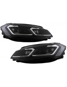 Fari a LED Bi-Xenon Look per VW Golf 7.5 VII Facelift (17-up) w/ Luci di svolta dinamiche sequenziali