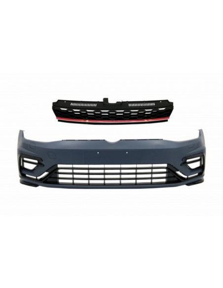 Paraurti anteriore w/ Griglia centrale Badgeless per VW Golf 7.5 (17-)