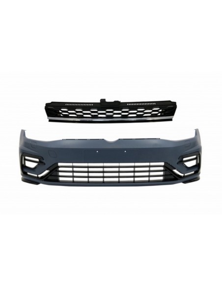 Paraurti anteriore w/ Griglia centrale Badgeless Chrome per VW Golf 7.5 (17-) GTIDesign