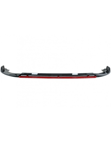 Spoiler di estensione del labbro del paraurti anteriore per VW Golf 7.5 Facelift (17-) nero lucido - rosso