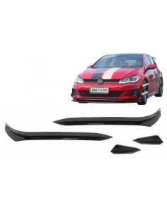 Paraurti anteriore alette laterali per VW Golf 7.5 GTI 5G Hatchback (17-) Carbon Look